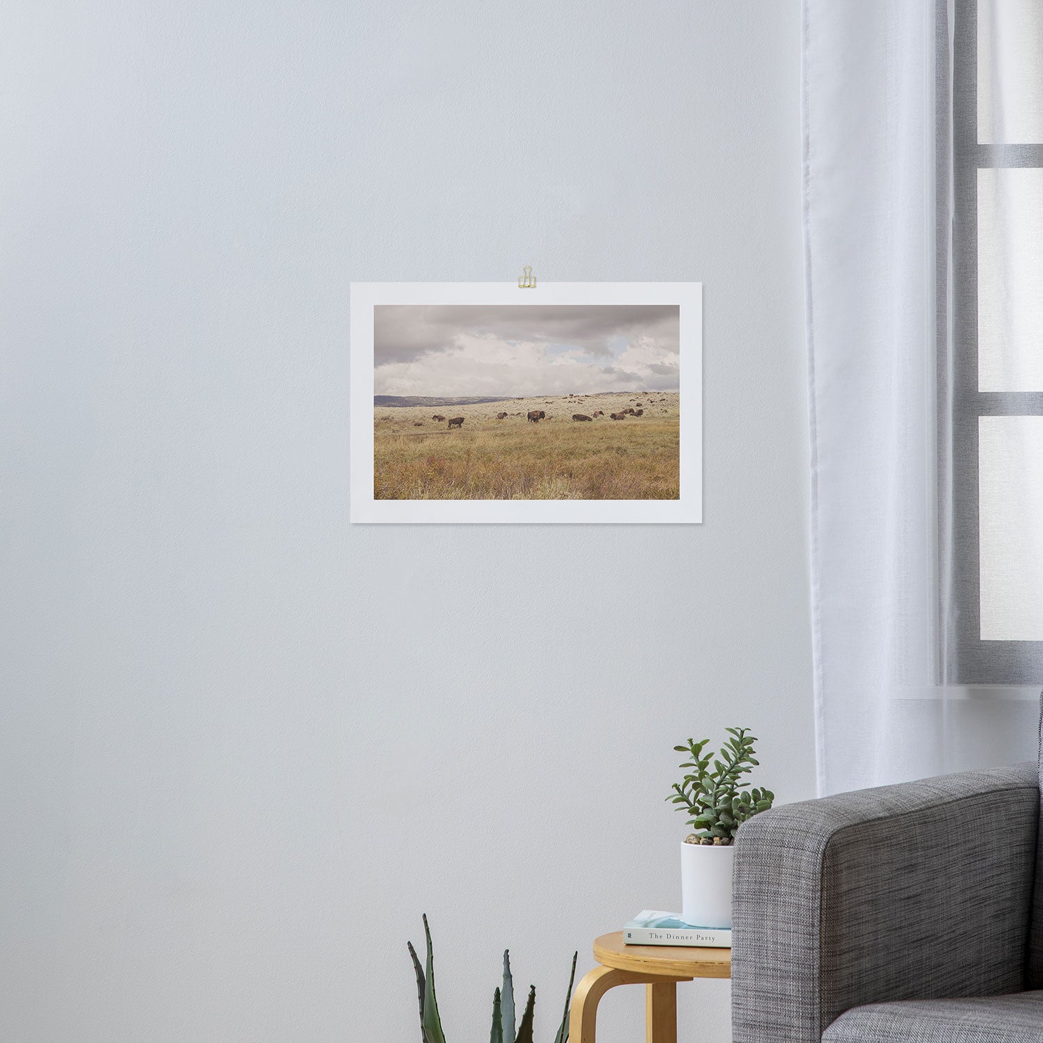 Wild Montana x Bison Under Montana Storm Clouds Art Print Gallery Image 3