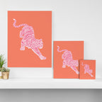Year of the Tiger - Orange/Pink Canvas Print Gallery Image 3
