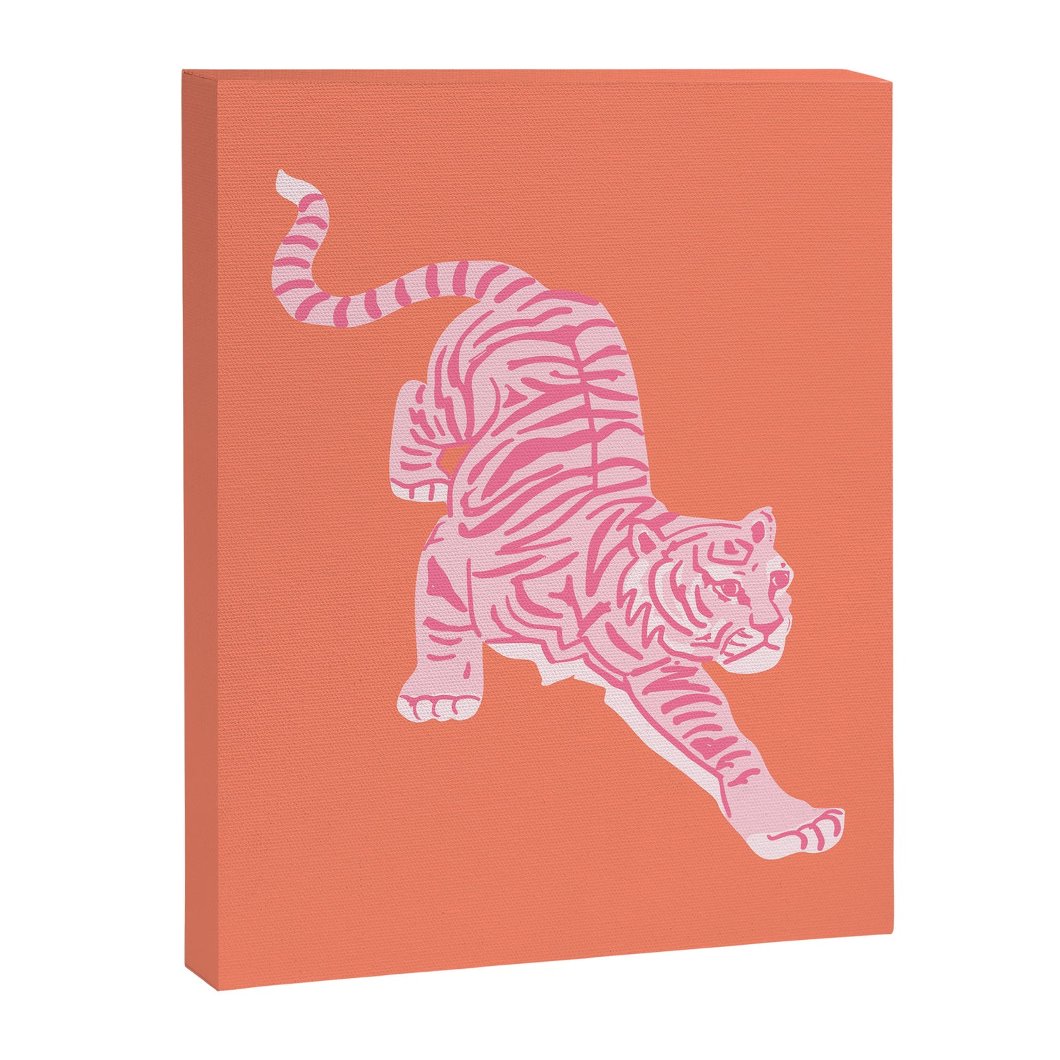 Year of the Tiger - Orange/Pink Canvas Print Gallery Image 8