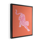 Year of the Tiger - Orange/Pink Framed Canvas Print Gallery Image 2