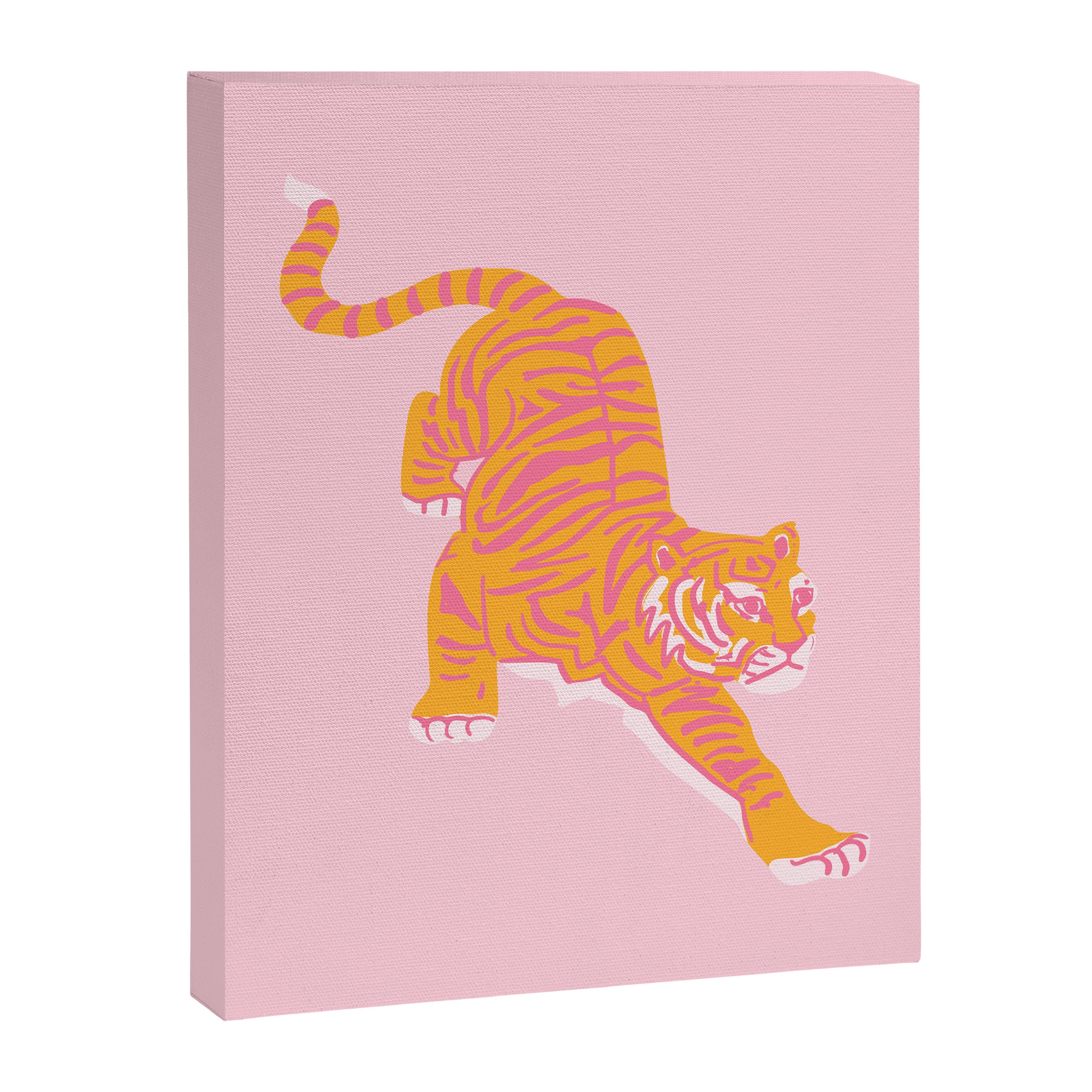Year of the Tiger - Pink/Orange Canvas Print Gallery Image 8