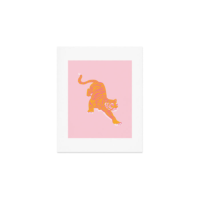 Year of the Tiger - Pink/Orange Art Print Gallery Image 1