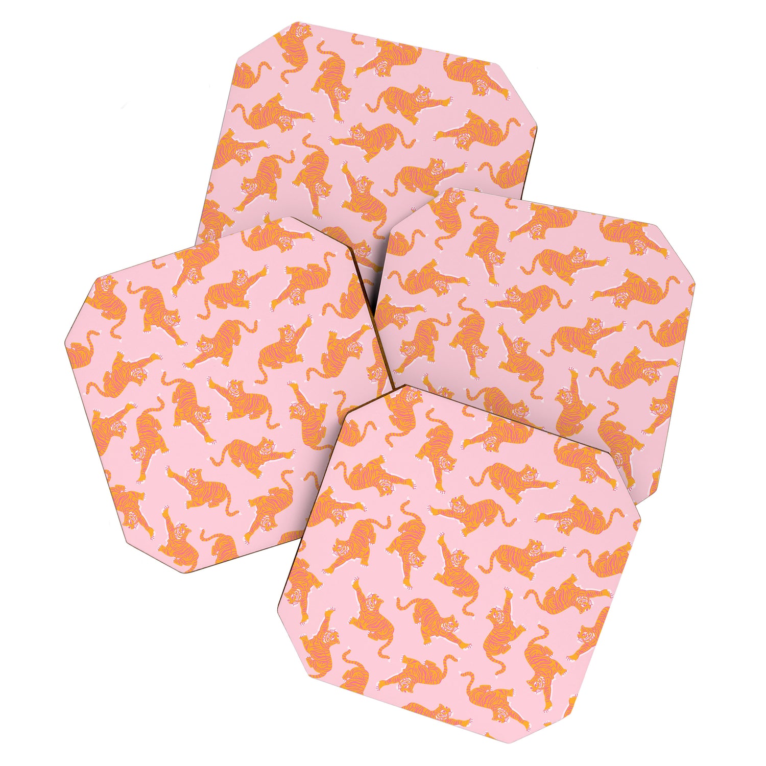 Year of the Tiger - Pink/Orange Coaster Gallery Image 1