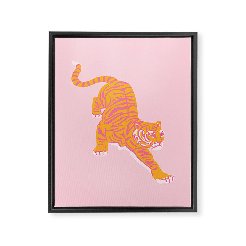 Year of the Tiger - Pink/Orange Framed Canvas Print Gallery Image 8