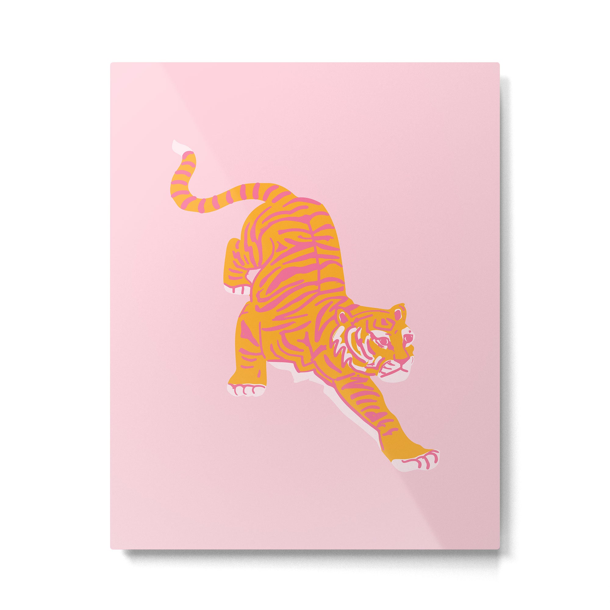 Year of the Tiger - Pink/Orange Metal Print Gallery Image 6
