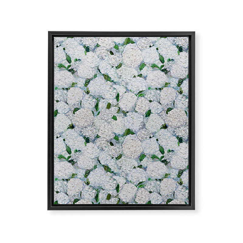Annabelle Hydrangea Garden Framed Canvas Print Gallery Image 8