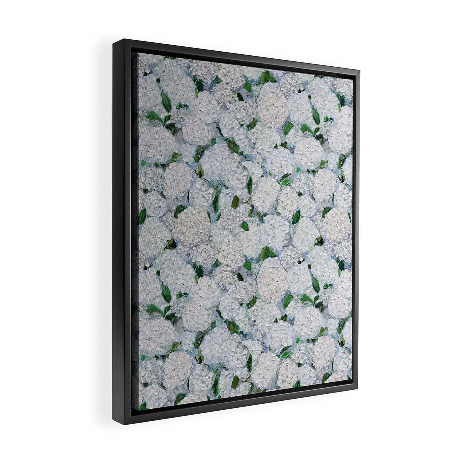Annabelle Hydrangea Garden Framed Canvas Print Gallery Image 2