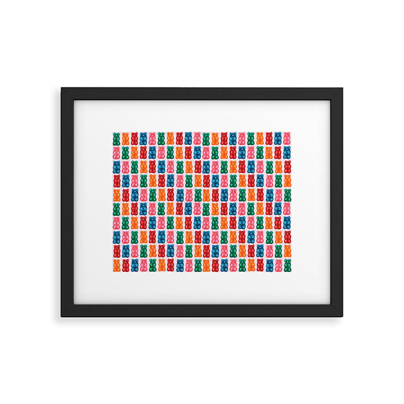 Gummy Bear Rainbow on PInk Framed Art Print Gallery Image 5