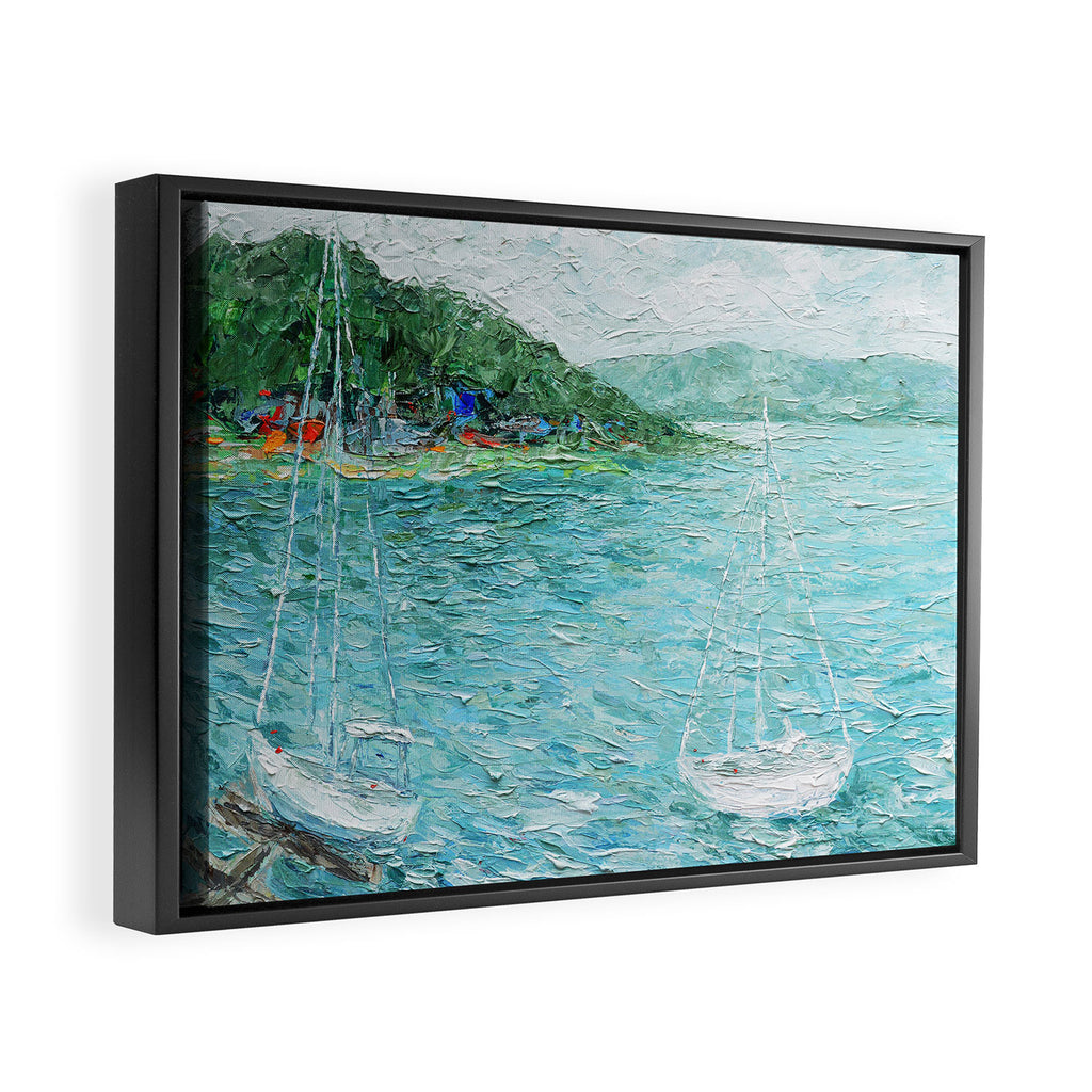 Lakeside Summer 1 Framed Canvas Print Gallery Image 2
