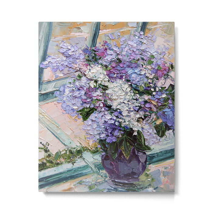 Lilacs in a Window Metal Print Gallery Image 1
