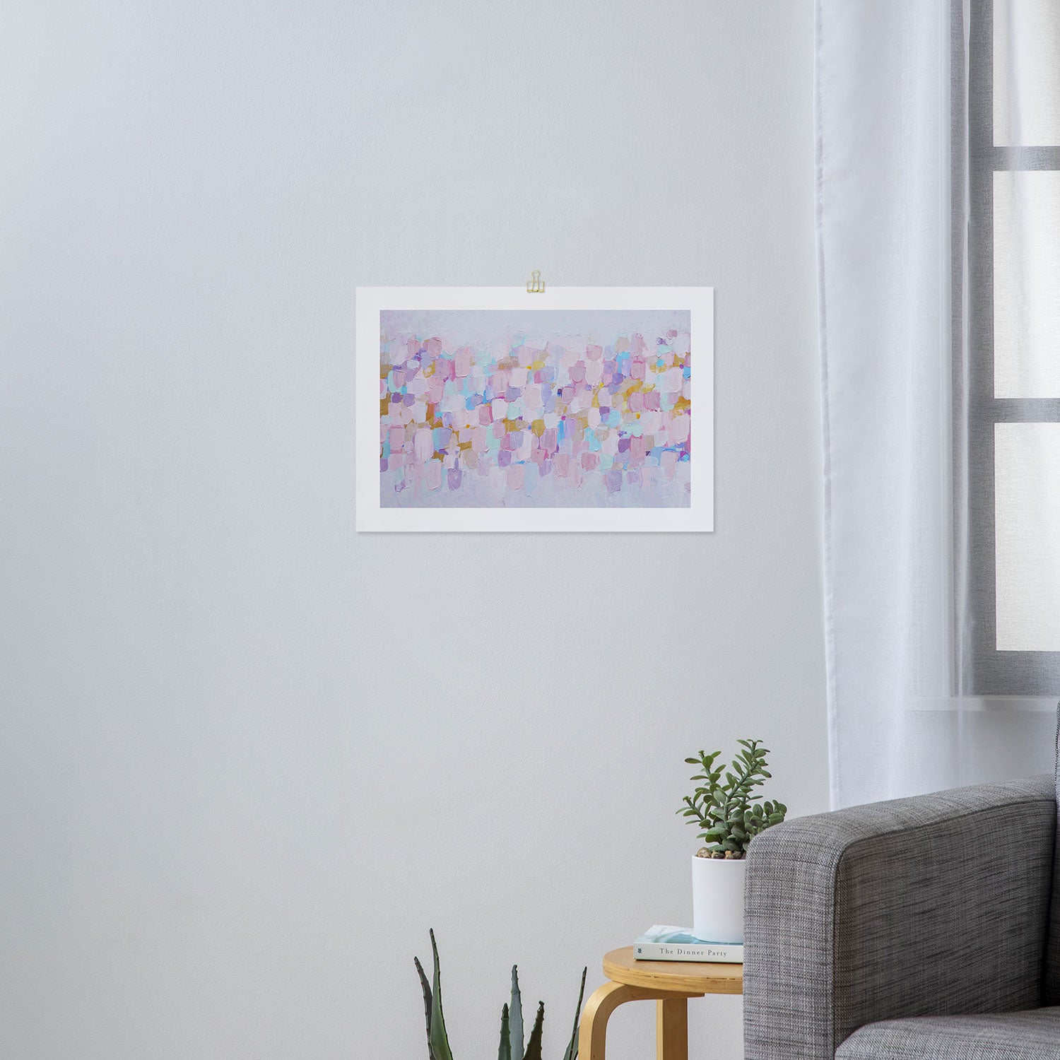 Mauve Confetti Art Print Gallery Image 3