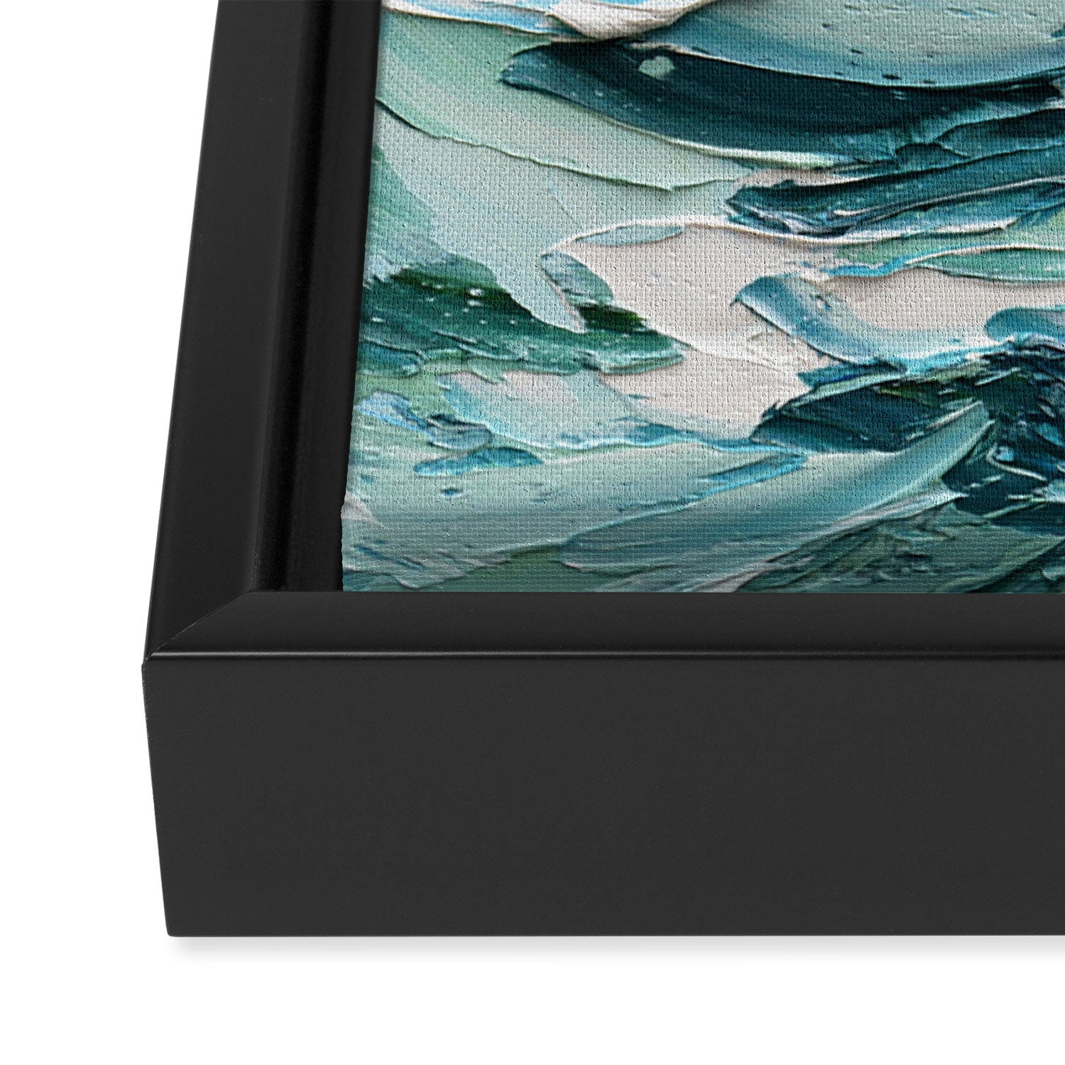 Minty Seas Framed Canvas Print Gallery Image 3