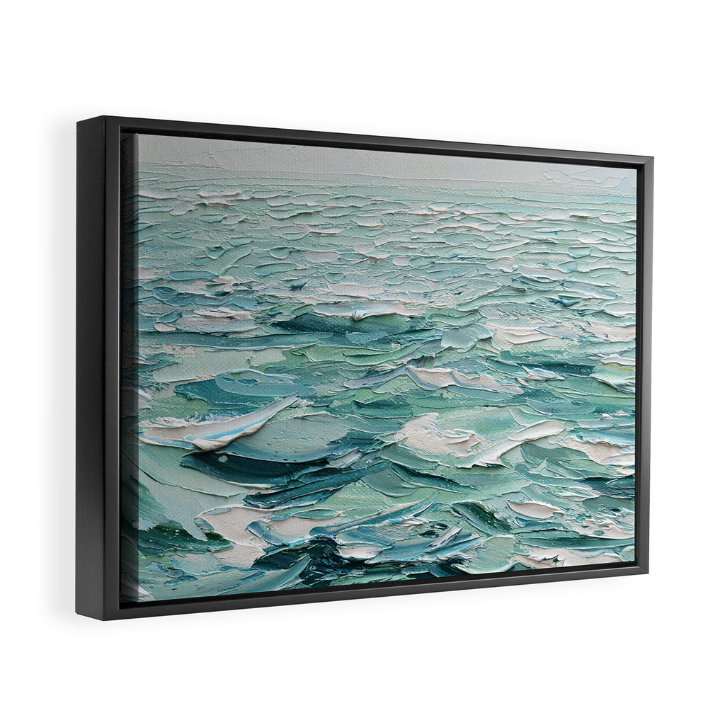 Minty Seas Framed Canvas Print Gallery Image 2