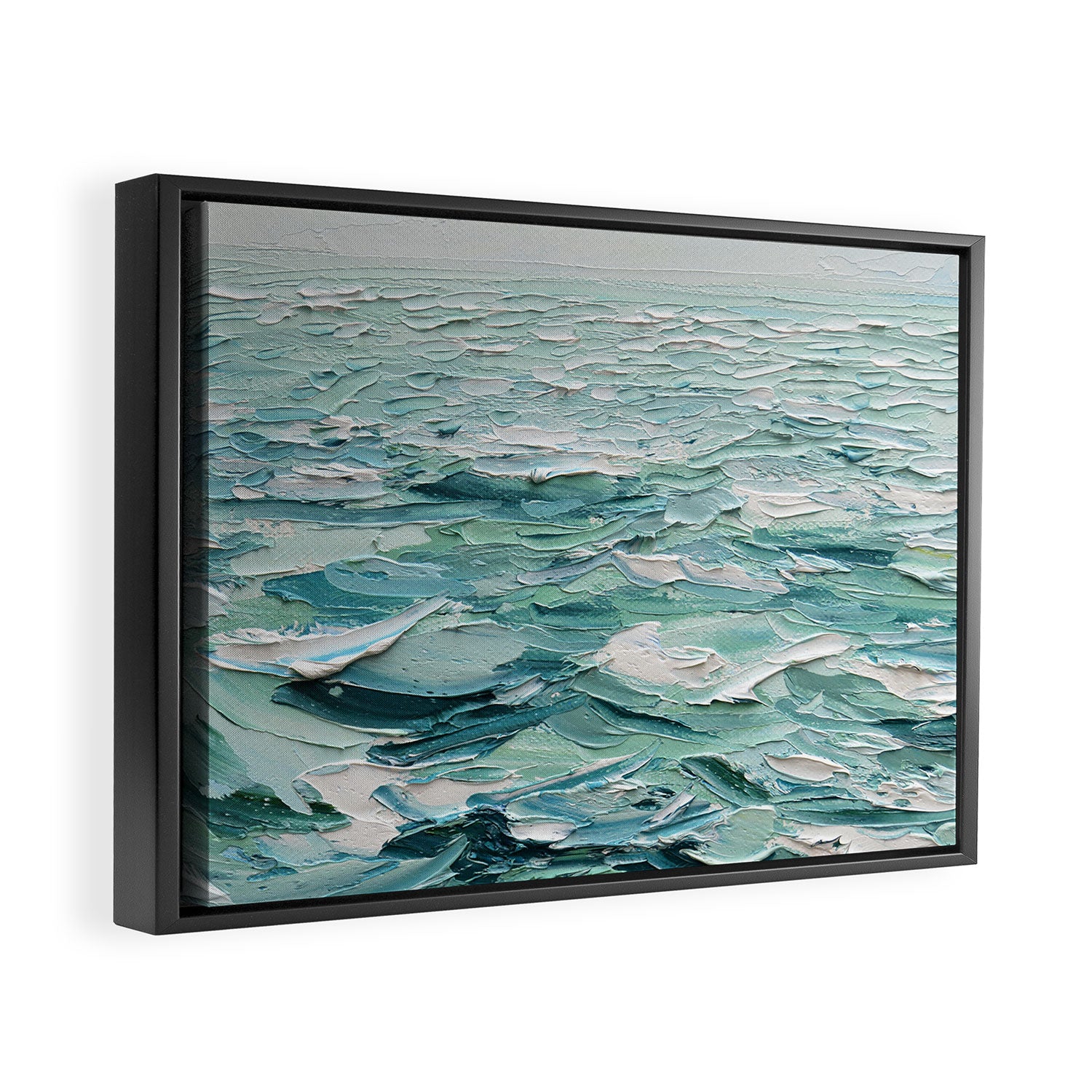 Minty Seas Framed Canvas Print Gallery Image 2