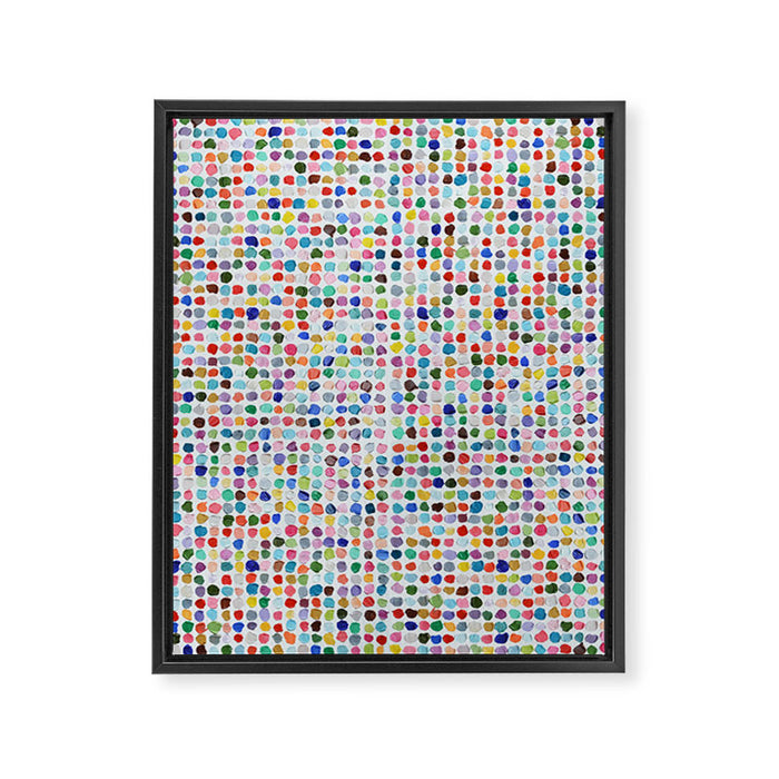 Mod Dots Framed Canvas Print Gallery Image 1