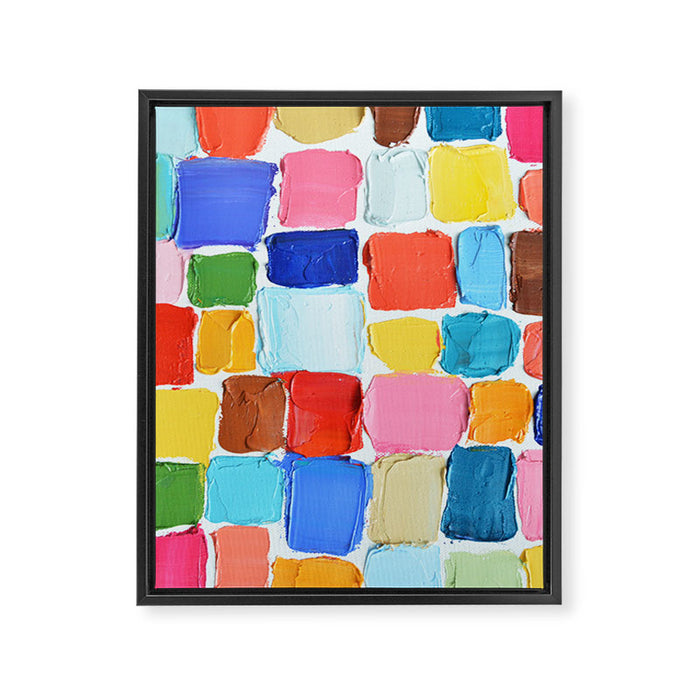 Mod Polka Daubs Framed Canvas Print Gallery Image 1