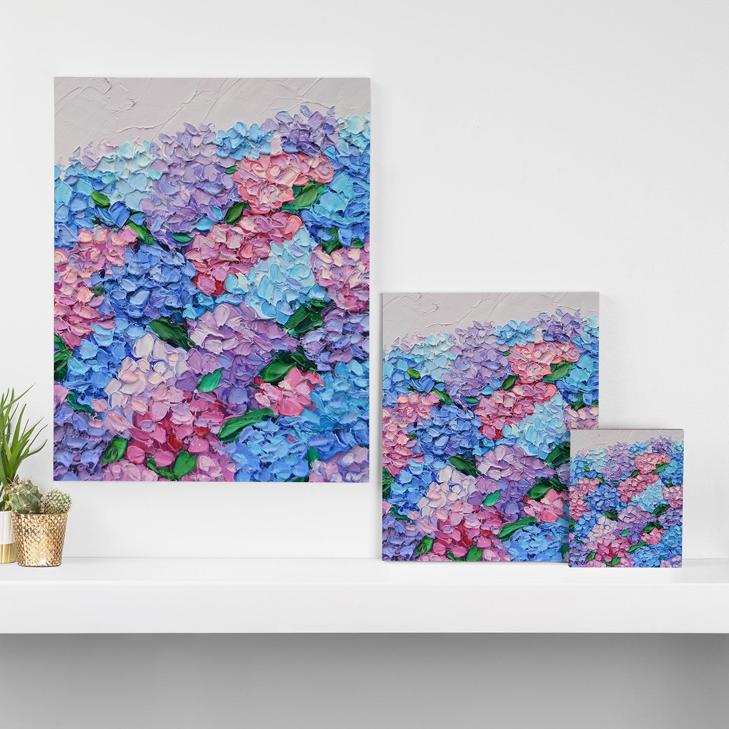 Moonlit Hydrangeas Canvas Print Gallery Image 3