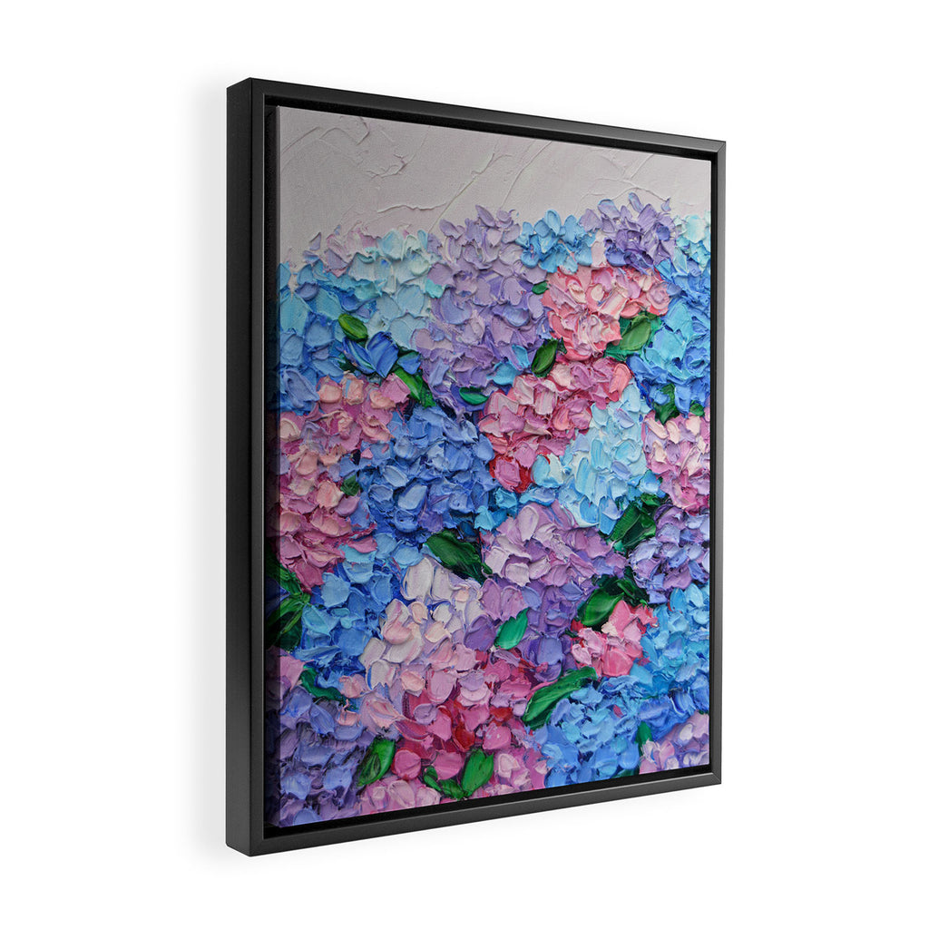 Moonlit Hydrangeas Framed Canvas Print Gallery Image 2
