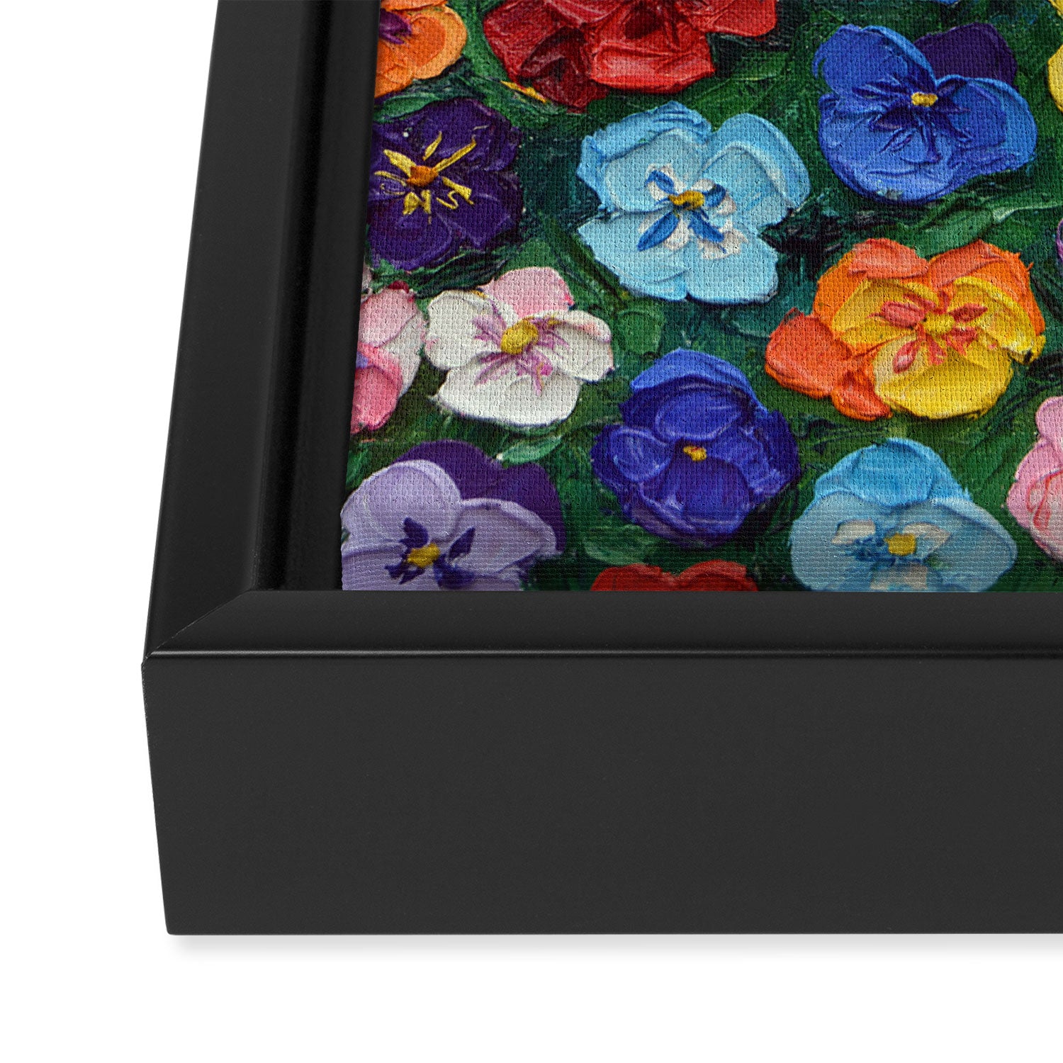 Pansy Gardn Framed Canvas Print Gallery Image 3