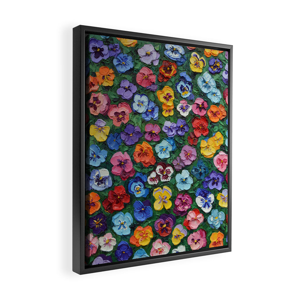 Pansy Gardn Framed Canvas Print Gallery Image 2