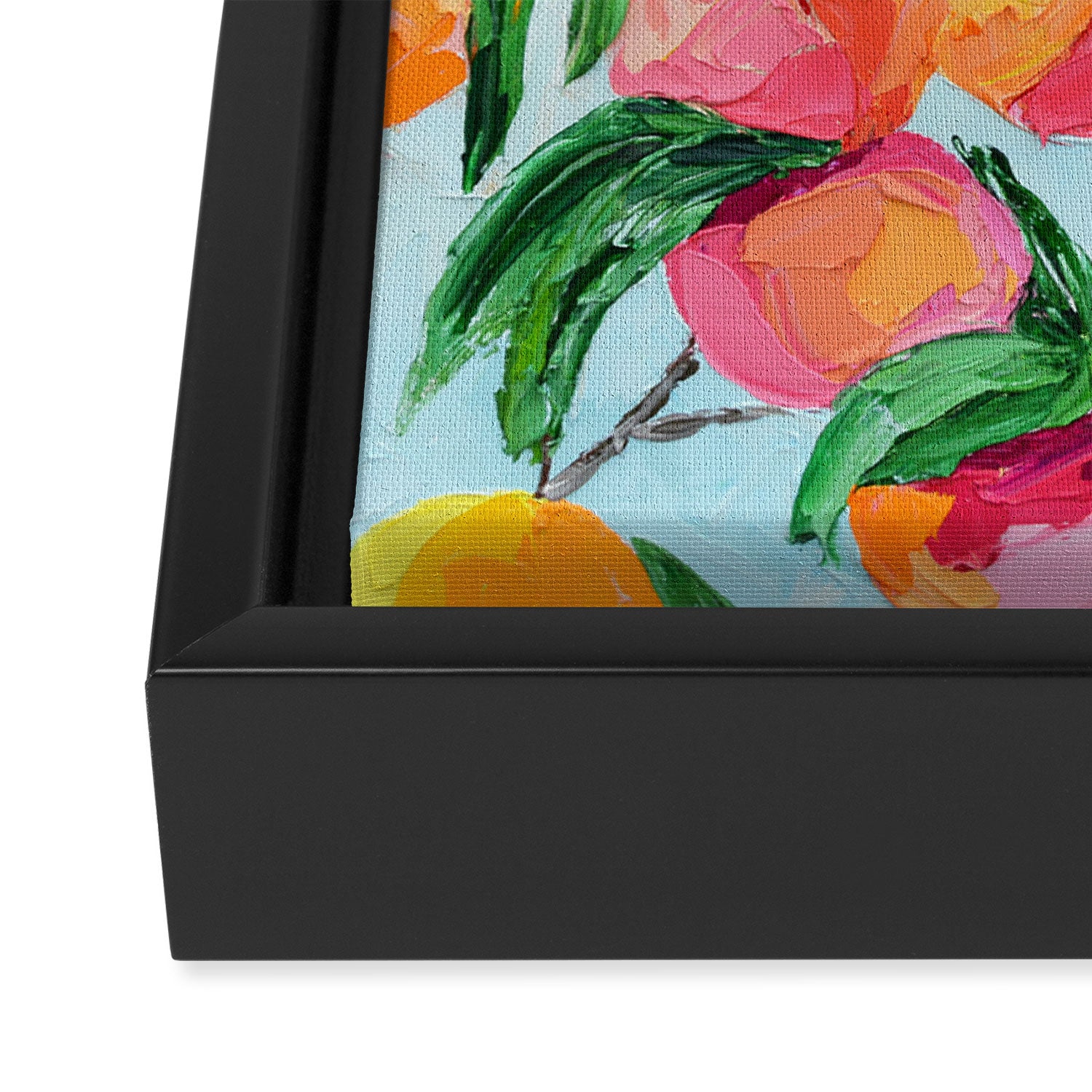 Peach Garden Framed Canvas Print Gallery Image 3