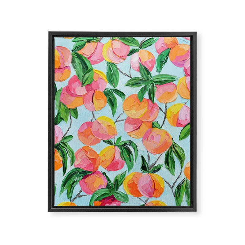 Peach Garden Framed Canvas Print Gallery Image 8