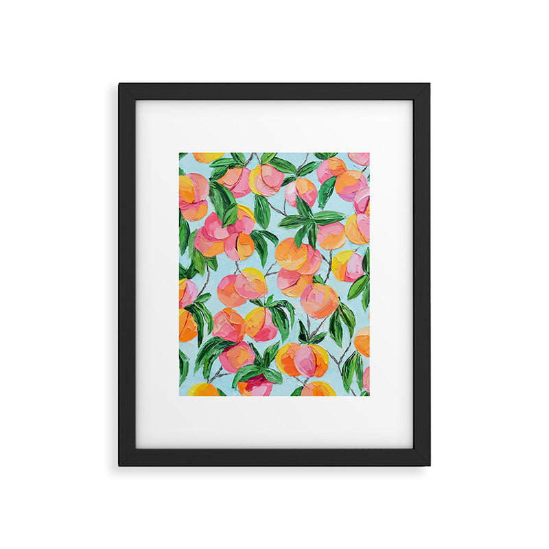 Peach Garden Framed Art Print Gallery Image 6