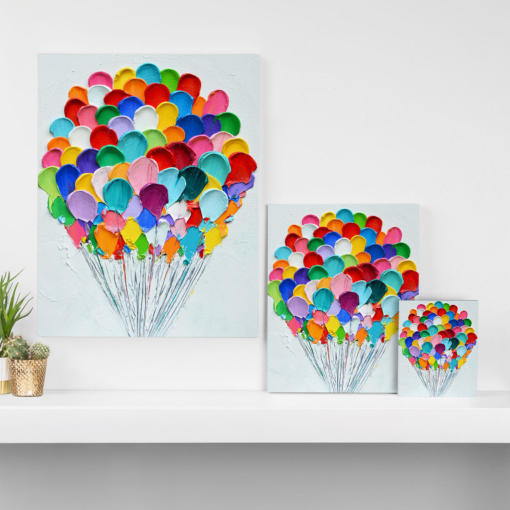 Polka Daub Balloons Canvas Print Gallery Image 3