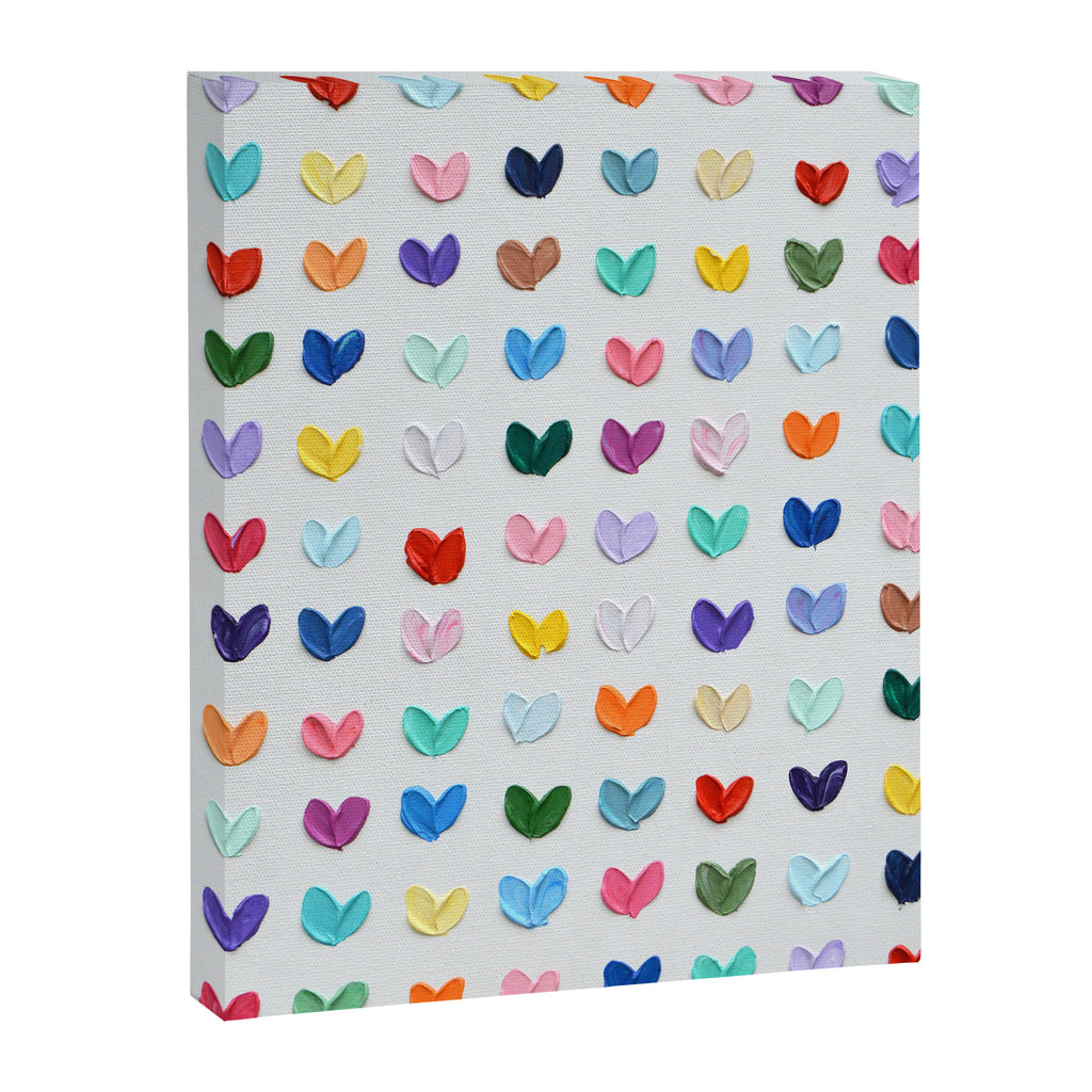 Polka Daub Hearts Canvas Print Gallery Image 6