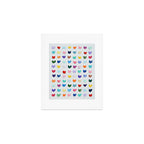 Polka Daub Hearts Art Print Gallery Image 1