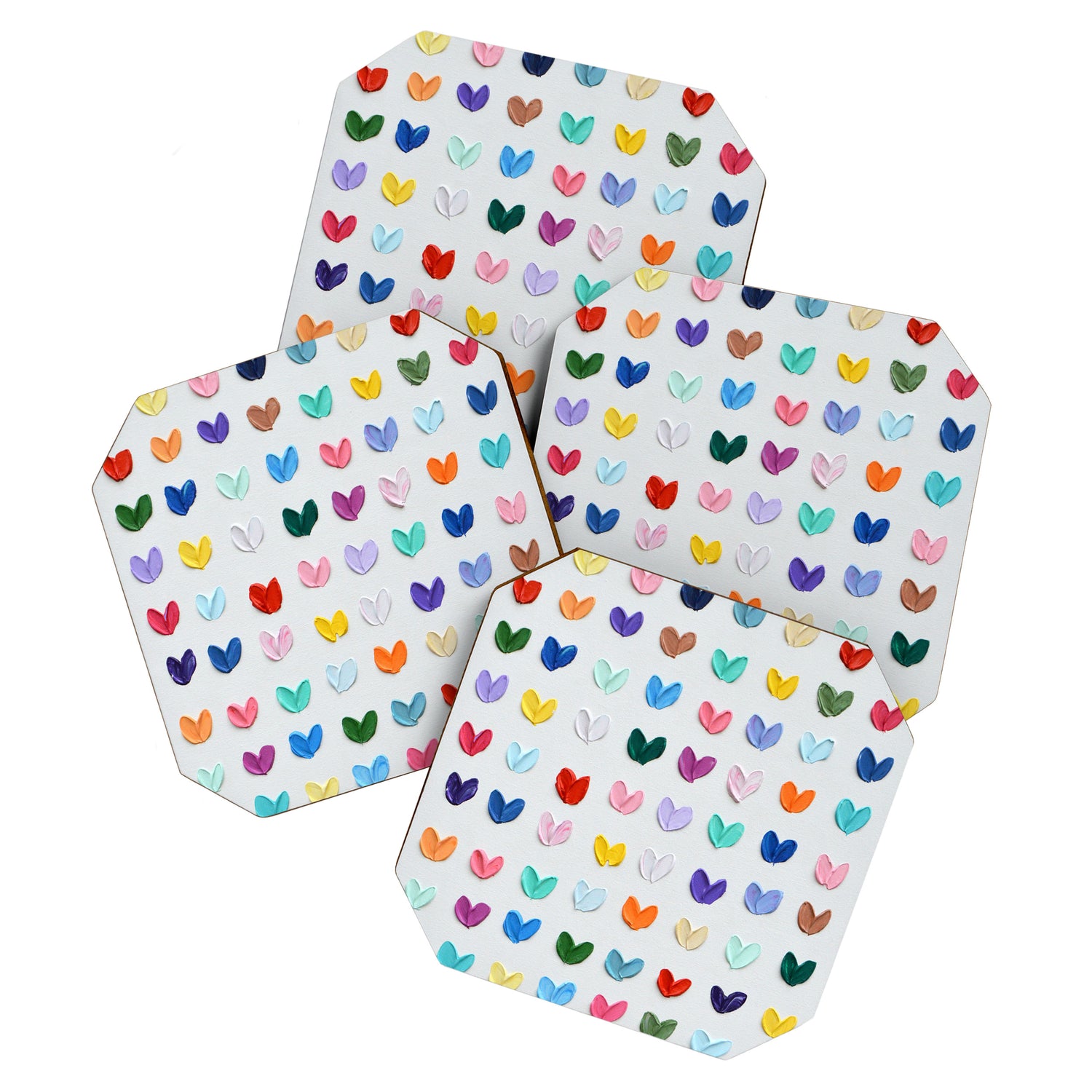 Polka Daub Hearts Coaster Gallery Image 1