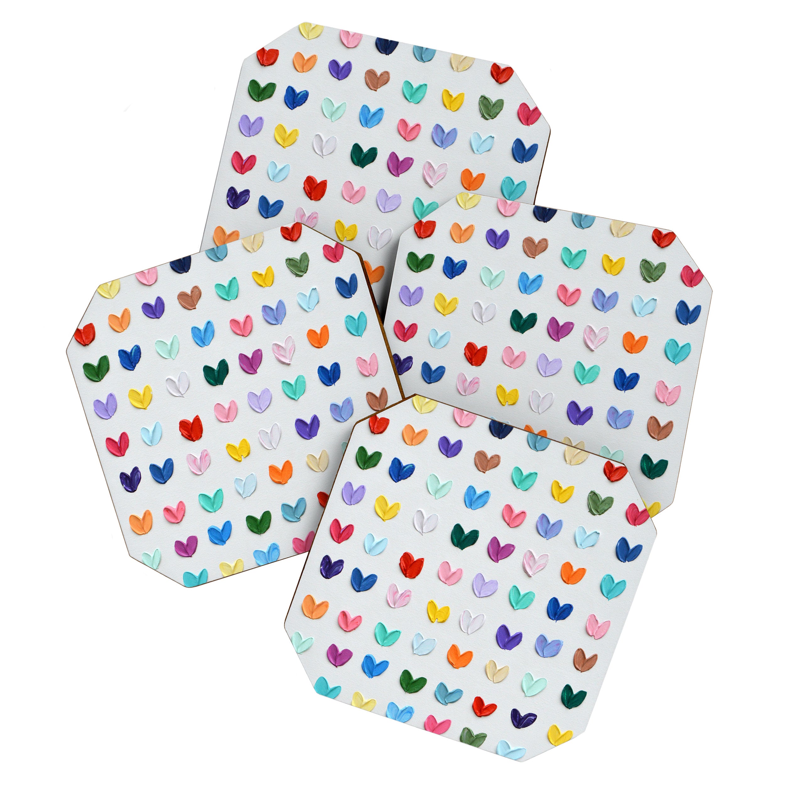 Polka Daub Hearts Coaster Gallery Image 1