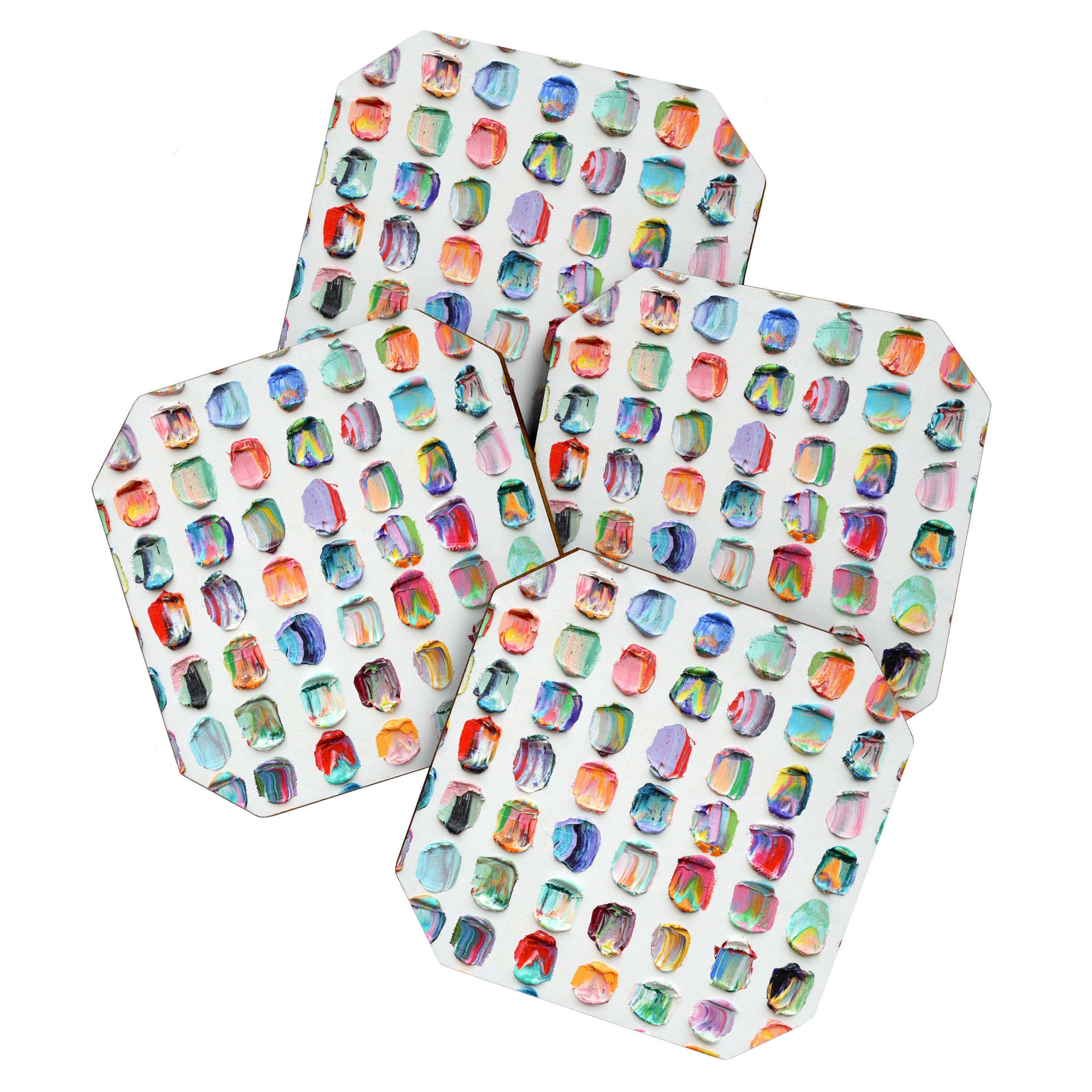 Polka Daub Striations 3 Coaster Gallery Image 1