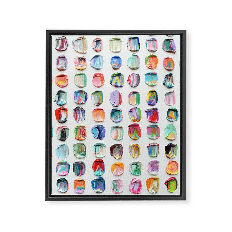 Polka Daub Striations 3 Framed Canvas Print Gallery Image 6