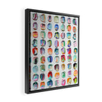 Polka Daub Striations 3 Framed Canvas Print Gallery Image 2