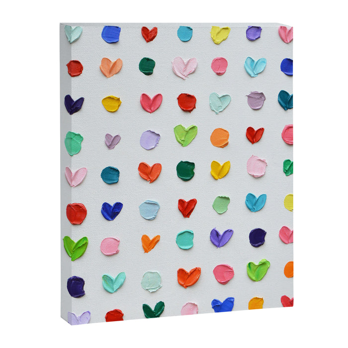 Polka Daubs and Hearts Canvas Print Gallery Image 1