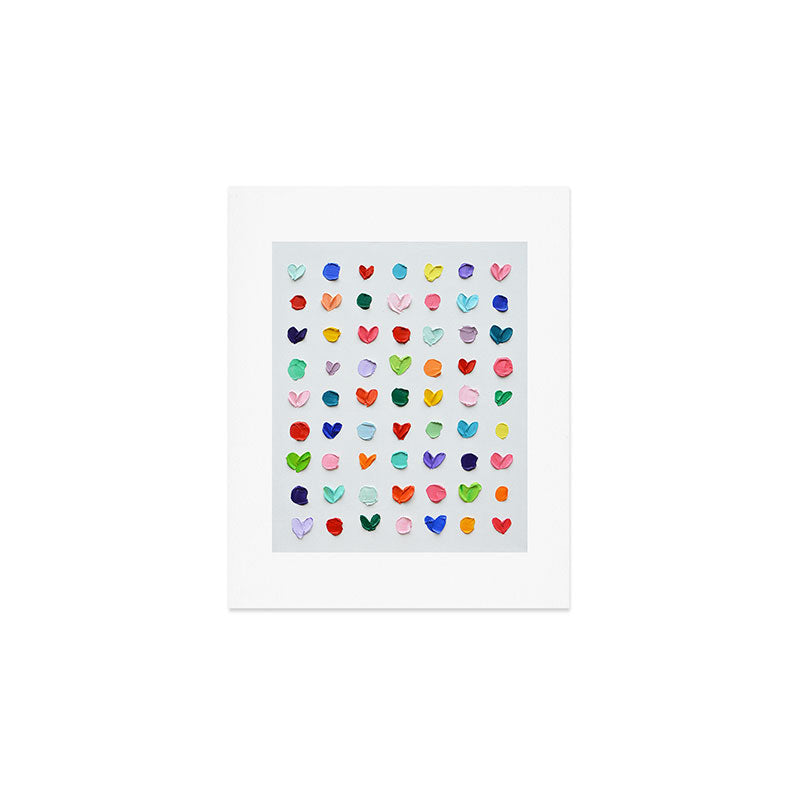 Polka Daubs and Hearts Art Print Gallery Image 1