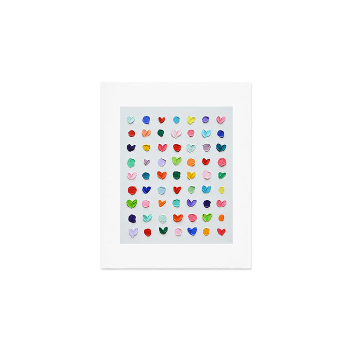 Polka Daubs and Hearts Art Print Gallery Image 1