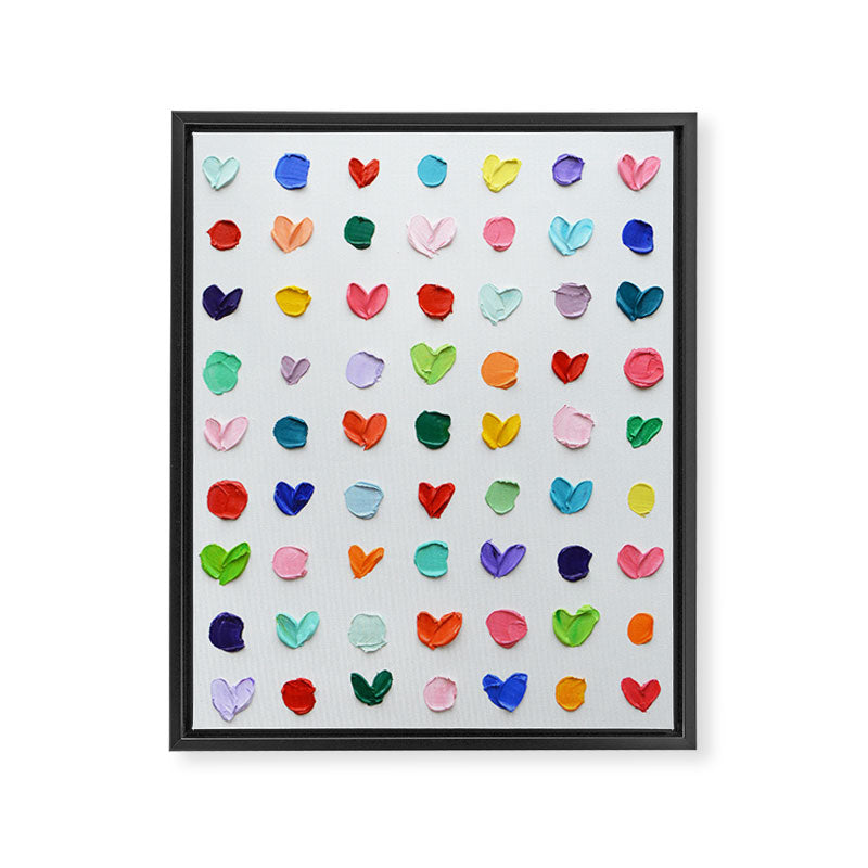 Polka Daubs and Hearts Framed Canvas Print Gallery Image 6