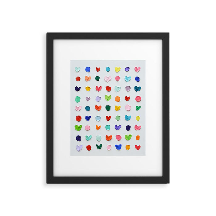Polka Daubs and Hearts Framed Art Print Gallery Image 1