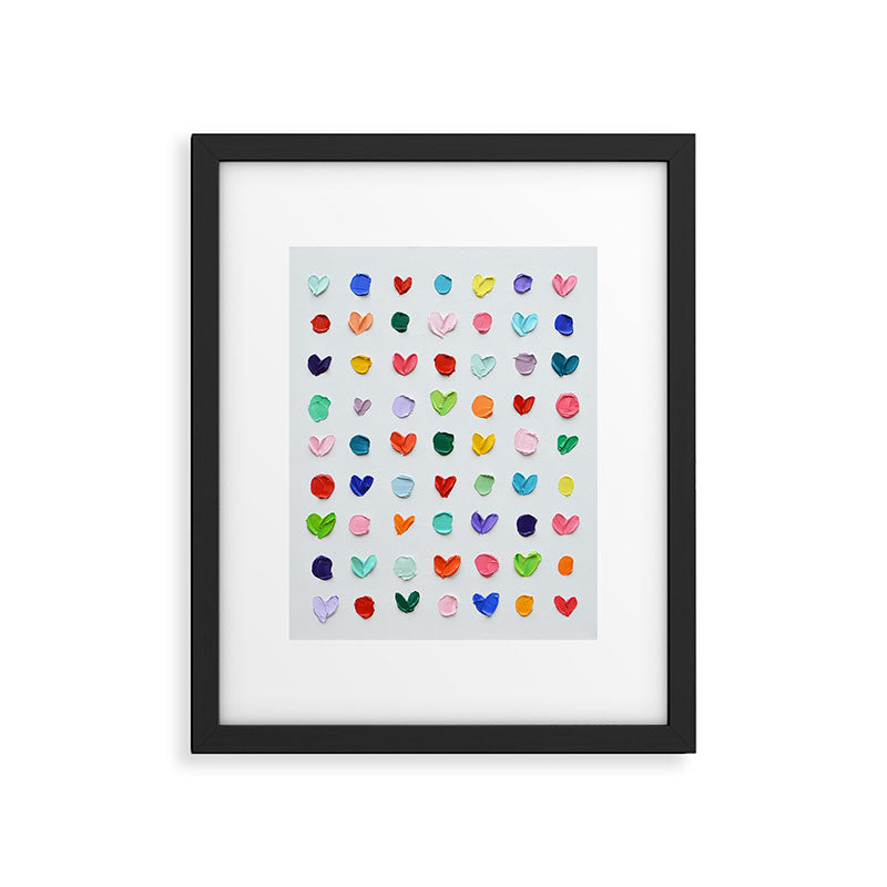 Polka Daubs and Hearts Framed Art Print Gallery Image 5