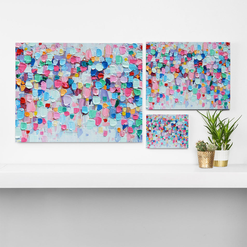 Rainbow Confetti Canvas Print Gallery Image 3