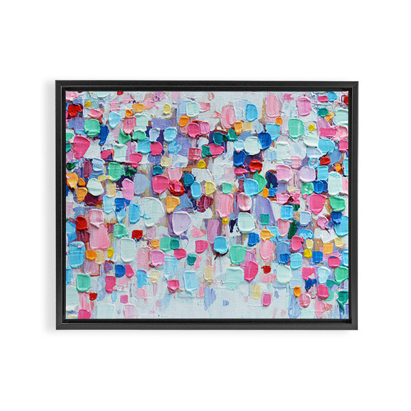 Rainbow Confetti Framed Canvas Print Gallery Image 3