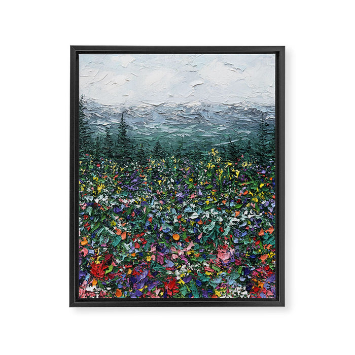 Ridgeline Wildflowers Framed Canvas Print Gallery Image 1