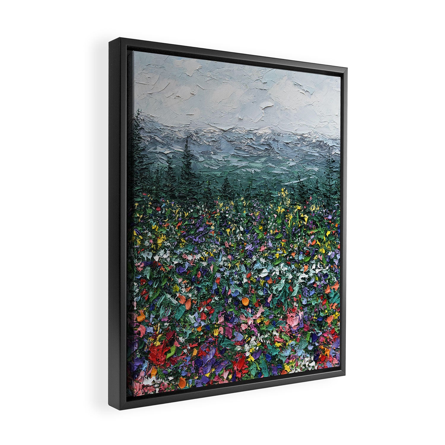 Ridgeline Wildflowers Framed Canvas Print Gallery Image 2