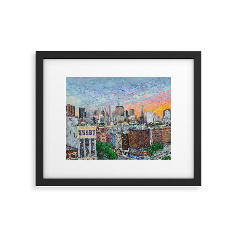 Sunset on Empire City Framed Art Print Gallery Image 4
