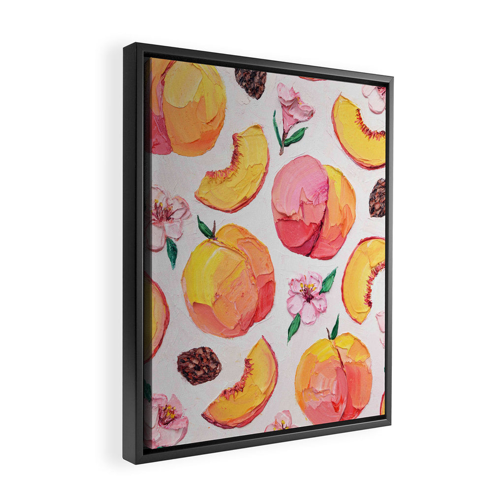 Sweet Peach Party Framed Canvas Print Gallery Image 2