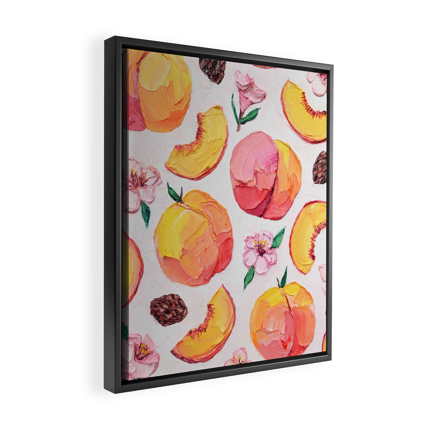 Sweet Peach Party Framed Canvas Print Gallery Image 2