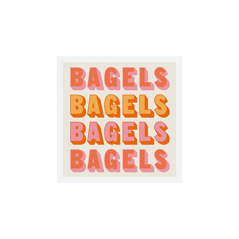 BAGELS BAGELS BAGELS Art Print Gallery Image 1