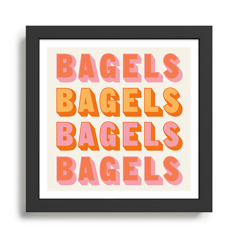 BAGELS BAGELS BAGELS Framed Art Print Gallery Image 1